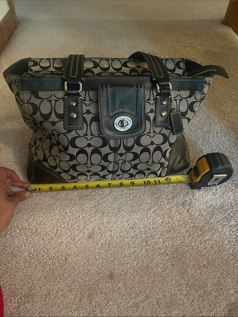 Coach Black Signature Logo Tote - Picture 12 of 12